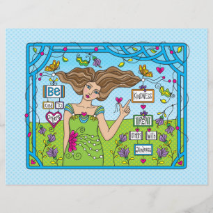 Soyez Lié À D'Autres_Feuille Papier Plat 11"x 8,5"