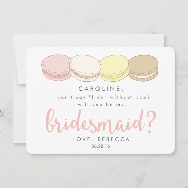 Soyez ma carte de femme de chambre | Macarons fran (Devant)