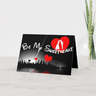 Soyez ma carte de Valentine de chéri en rouge et