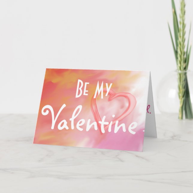 Soyez ma carte de voeux Valentine (Devant)
