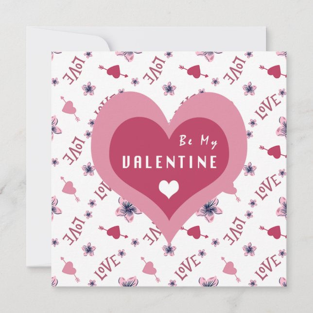Soyez ma carte de voeux Valentine (Devant)