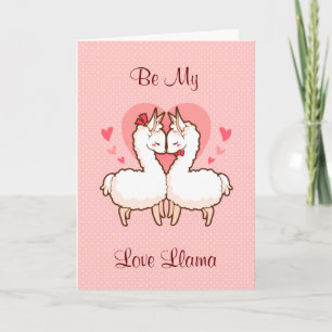 Soyez ma carte Love Llama