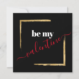 Soyez ma carte Valentine personnalisée de typograp