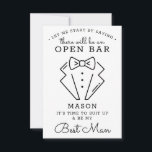 Soyez ma meilleure carte d'homme - Drôle<br><div class="desc">Posez la question avec cette carte à plat plein d'humour et de charme. Personnalisez le front avec son nom et le dos avec votre propre message personnel. Modifiez simplement le nom et le message au verso, sélectionnez une quantité de "1" et ajoutez au panier. Créez des cartes personnalisées pour toute...</div>