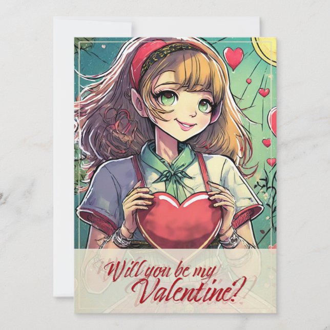 Soyez ma Saint-Valentin dans le style Manga 33419 (Devant)