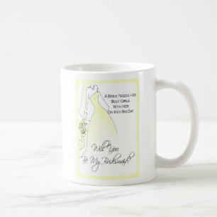 Soyez ma tasse d'invitation de demoiselle
