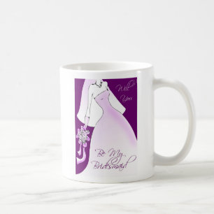 Soyez ma tasse d'invitation de demoiselle