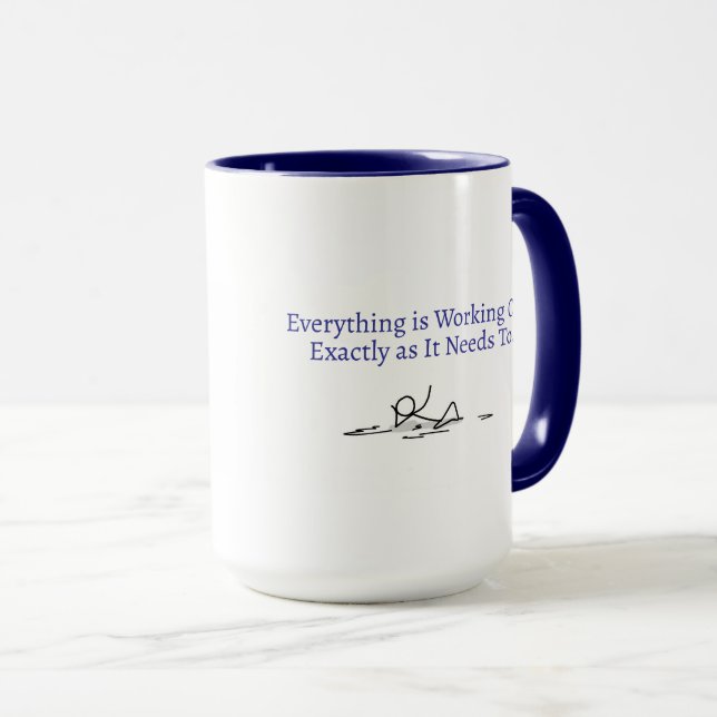 SOYEZ. MAINTENANT.'' 15oz Inspirational Coffee Mug (Devant droit)