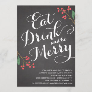 SOYEZ MERRY BERRIES INVITATION DE FÊTE DE VACANC