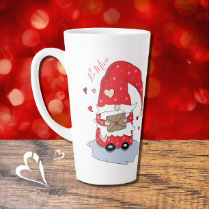 Soyez miennes Cute rouge Gnome Latte Mug