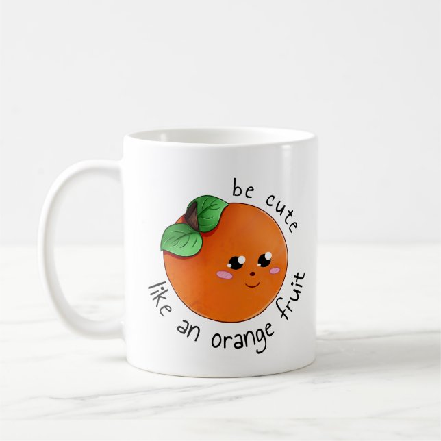 Soyez mignon comme une Mug aux fruits orange (Gauche)