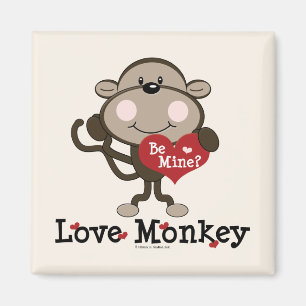 Soyez mon amour singe Saint Valentin Magnet