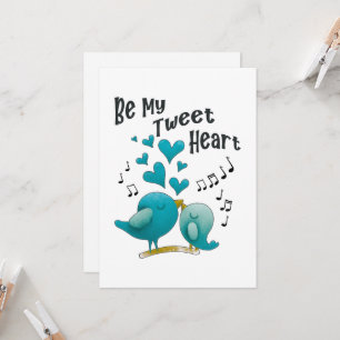 Soyez mon coeur de tweet Carte Saint Valentin