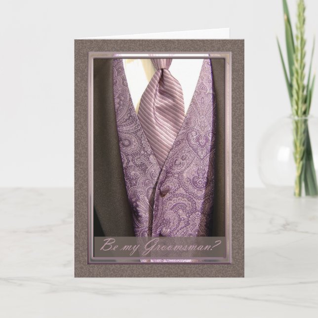 Soyez mon Groomsman ? Invitation de Groomsman de (Devant)