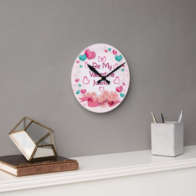 Soyez mon horloge murale personnalisée Valentine (Bureau)