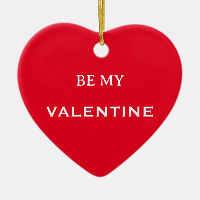 Soyez mon ornement Saint-Valentin rouge (Devant)