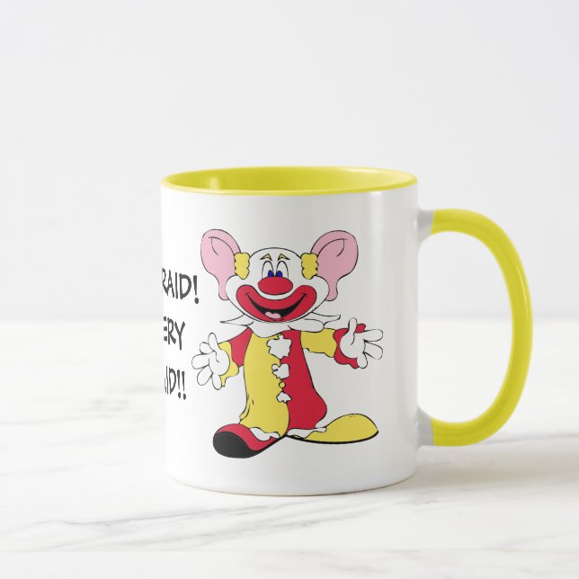 SOYEZ PEUR ! Grosse Mug Clown en céramique (Droite)