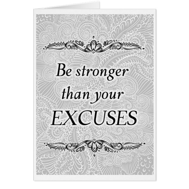 Soyez plus fort que vos excuses - Citation positiv (Devant)