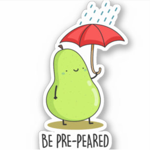 Soyez Pré-Pear Cute Pear Dans Le Sticker À Pluie