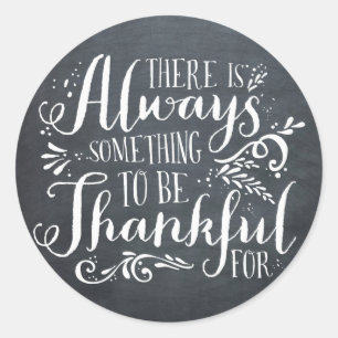Soyez Remercié Chalkboard Thanksgiving Sticker
