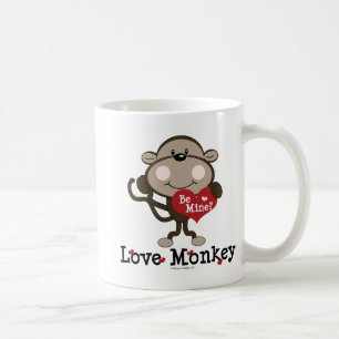 Soyez tasse de Valentine de singe d'amour de mine
