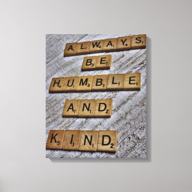 Soyez toujours humble et une toile (Recto)