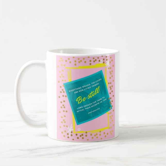 Soyez toujours tout parle points d'or rose tasse (Gauche)