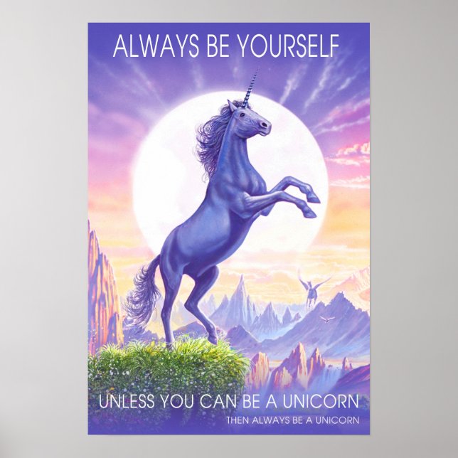 Soyez Toujours Un Poster Unicorne Purple (Devant)