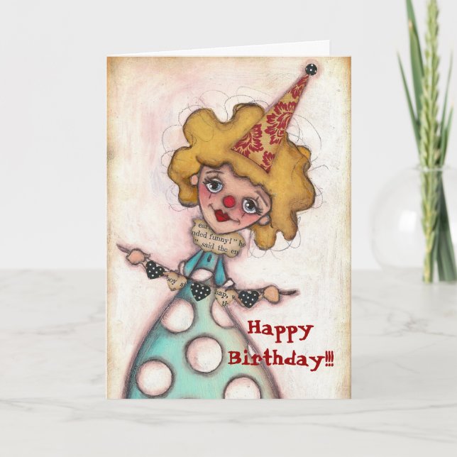 Soyez un clown - carte d'anniversaire (Devant)
