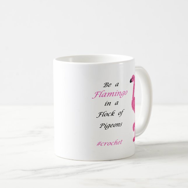 Soyez Un Flamant rose Crochet Mug (Devant droit)