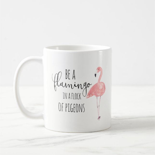 Soyez un Flamant rose en troupeau de tasse de (Gauche)