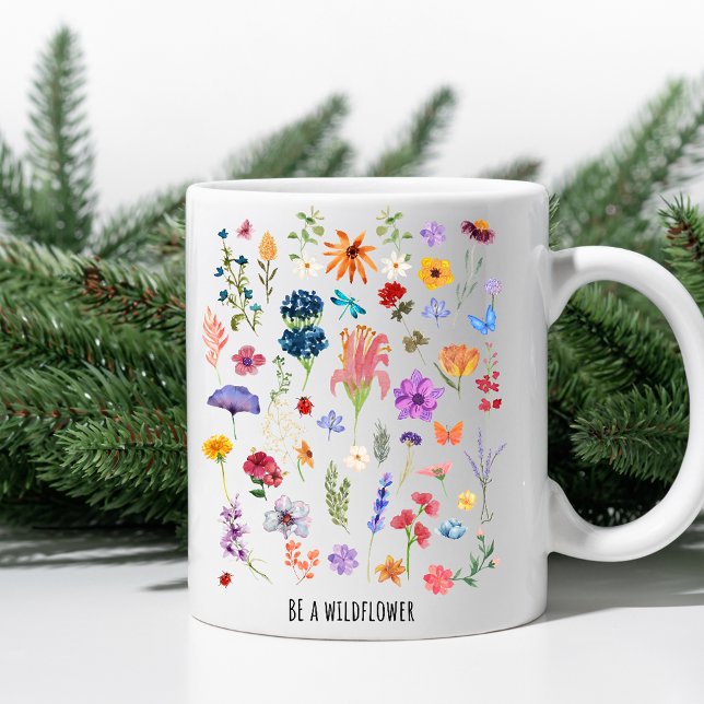 Soyez un Fleur sauvage - Mug Inspirationnel Floral (Créateur téléchargé)