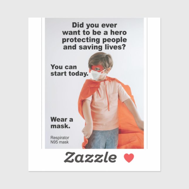 Soyez un héros et sauvez des vies sticker vinyle (Feuille)