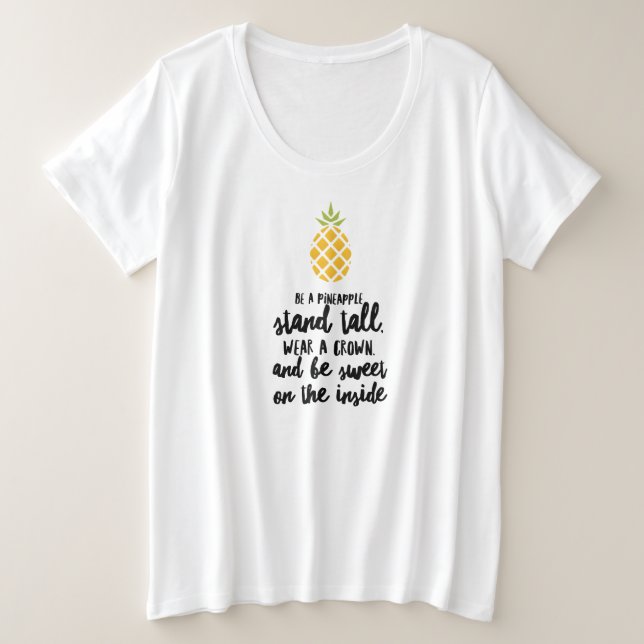 Soyez Un T-Shirt De Base À Taille Plus D'Ananas (Design devant)