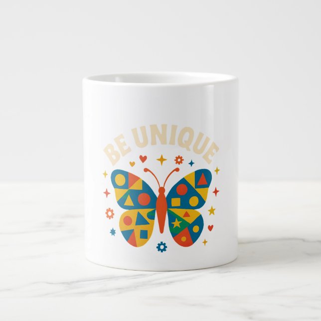 Soyez Unique – Design de Tasse d'Art Papillon Insp (Devant)