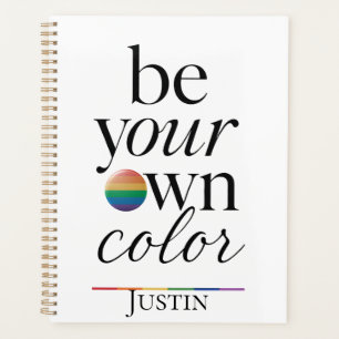 Soyez votre propre couleur, déclaration de typogra