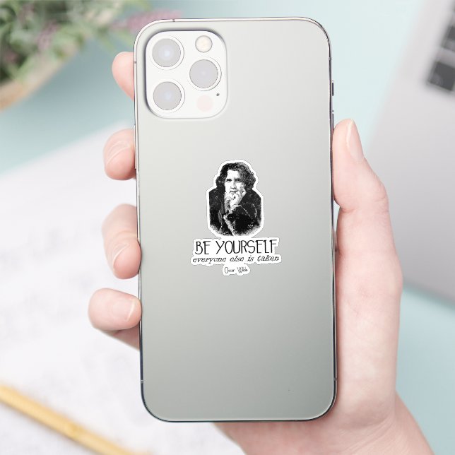 Soyez vous-même Autocollant de citation d'Oscar Wi (Téléphone)