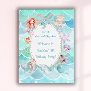 Soyons des sirènes ensemble Poster de bienvenue d'