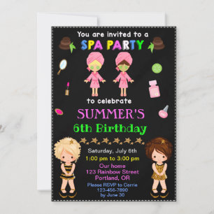SPA anniversaire invitation maquillage manucure gl