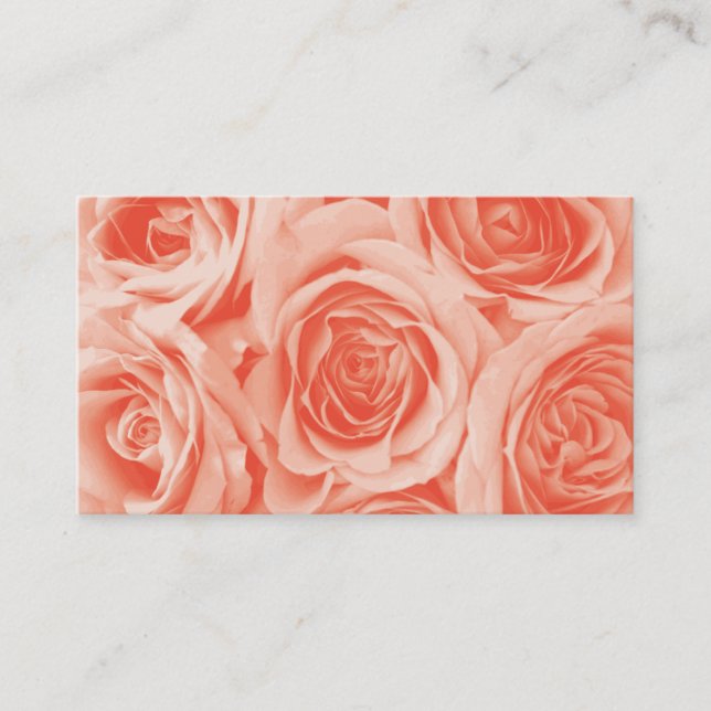 Spa - carte de visite de roses de pêche de salon (Devant)