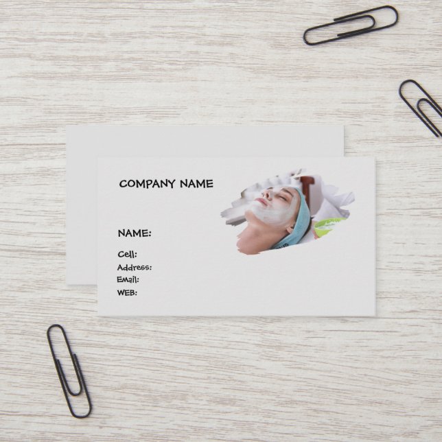 SPA CARTE DE VISITE MODÈLE BASIC (Devant/Arrière en situation)