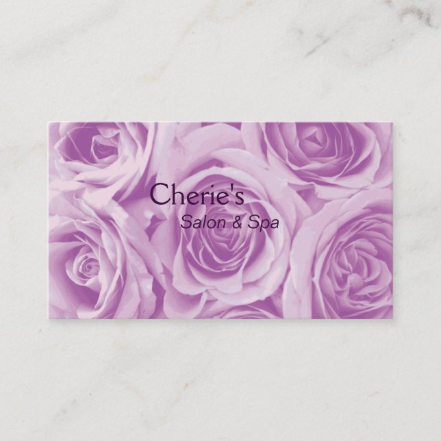 Spa - carte de visite rose de roses de salon (Devant)