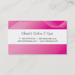 Spa - carte de visite rose moderne de massage de