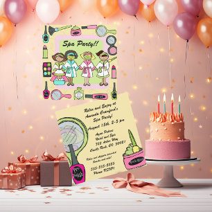 Spa customisé Invitations d'anniversaire
