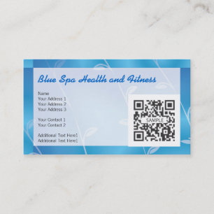 Spa de bleu de modèle de carte de visite