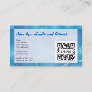 Spa de bleu de modèle de carte de visite