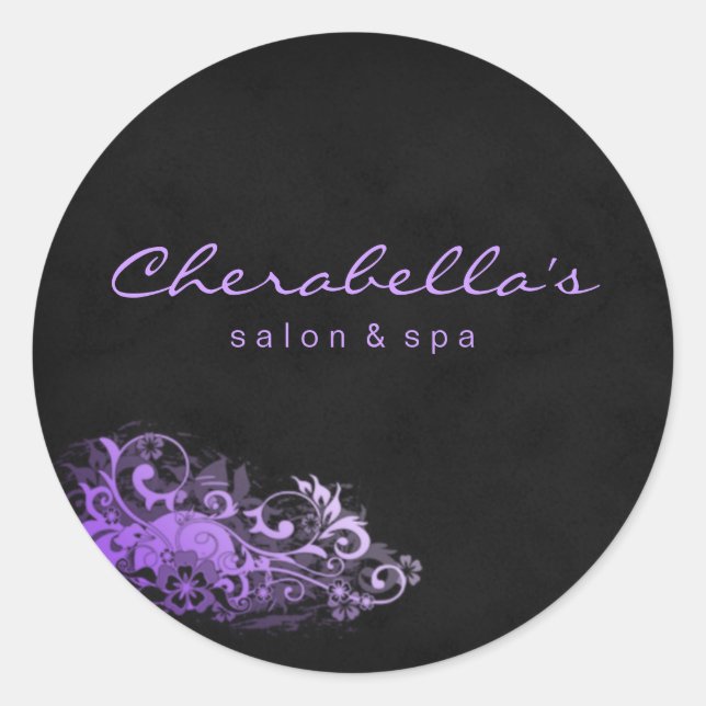 Spa de salon autocollant suède noir (Devant)