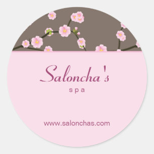 Spa de salon fleurie cerisier autocollant rose