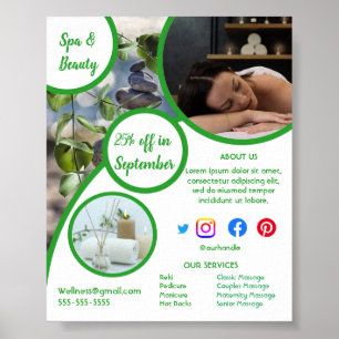 spa de santé affiche prospectus centre de bien-êtr