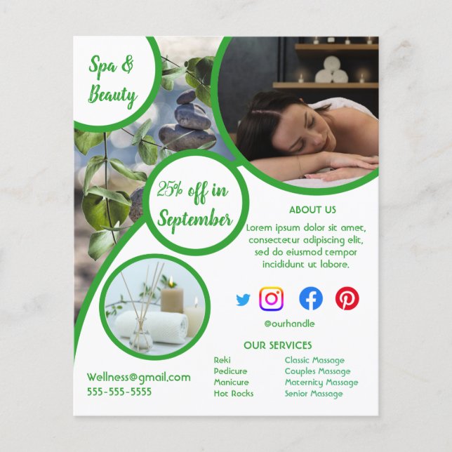 spa de santé affiche prospectus centre de bien-êtr (Devant)